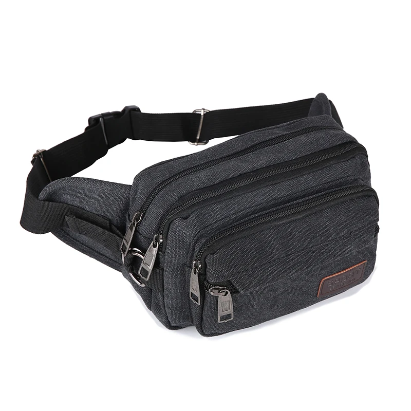 

Waist Bag Men Canvas Multifunctional Durable Large Capacity Phone Pouch for Outdoor Sports Tourism Cycling Daily Casual Use