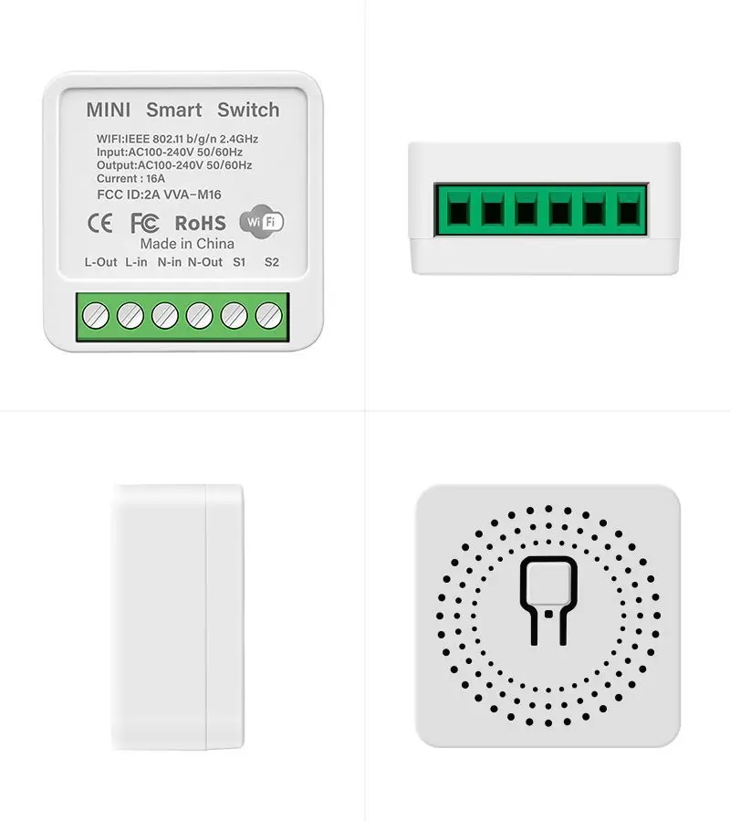 WiFi Mini DIY Smart Switch 10A 16A Luz APP Temporização Remota Controle Sem Fio Relé Automação Módulos Trabalho Para Alexa Google