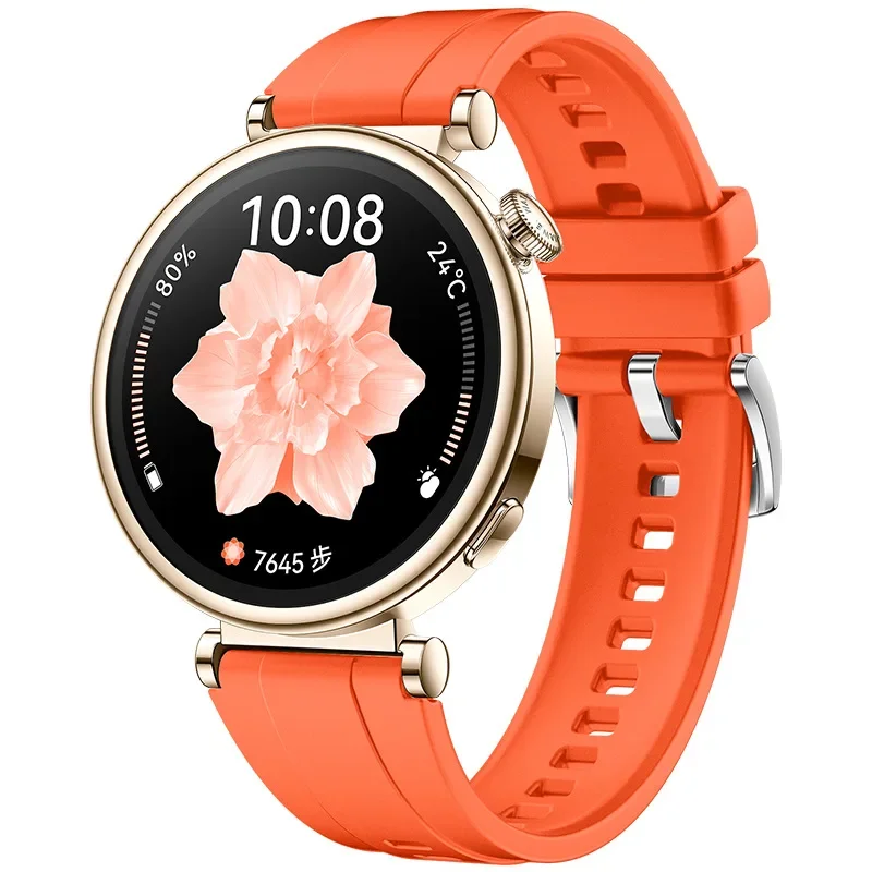 Pulseira de silicone respirável para homens e mulheres, pulseira esportiva, banda macia, Huawei Watch GT4, Gt 4, 46mm, 18mm, 22mm, 41mm