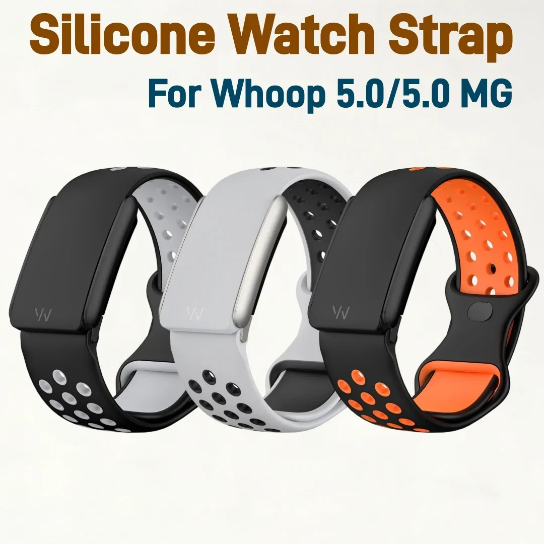 Soft Silicone Replacement Straps Compatible With Whoop 5.0 WHOOP ONE Whoop Life Fitness Tracker Adjustable Sports Wrist Bands