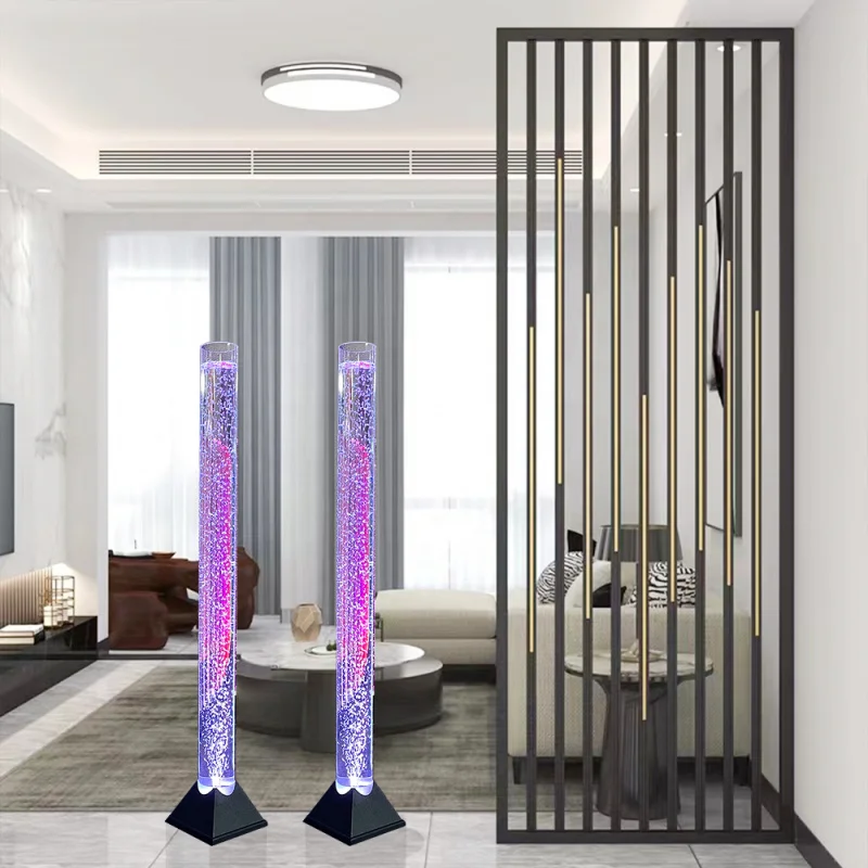 Custom. الحديثة الاكريليك فقاعة أنبوبة ليد الساخن بيع القابلة للإزالة مصباح عمود قاعدة الزخرفية