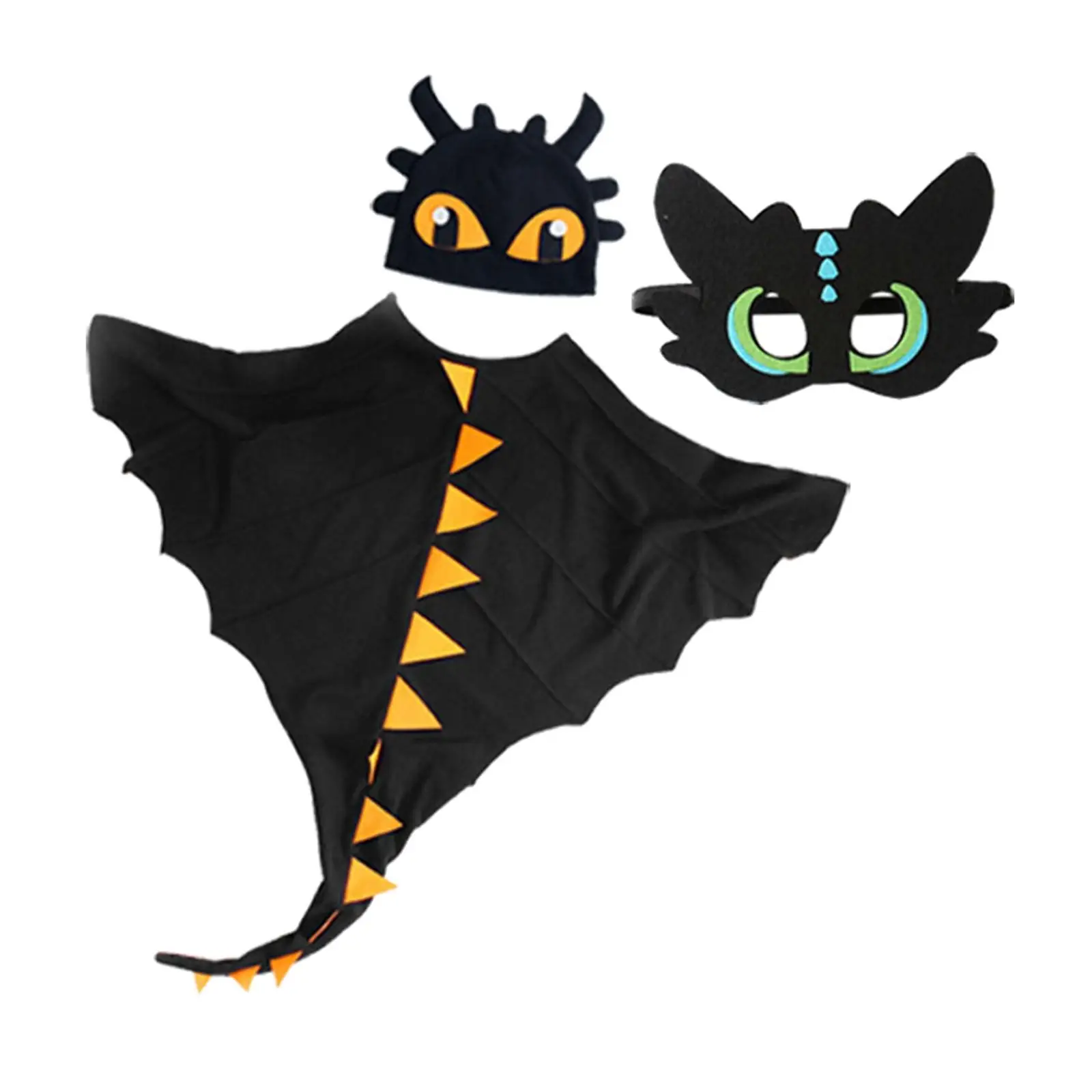 Halloween Children Dragon Costume mantello con cappello mantello Cosplay per la festa di compleanno ragazzi ragazze bambino Halloween Fancy Animal clotin