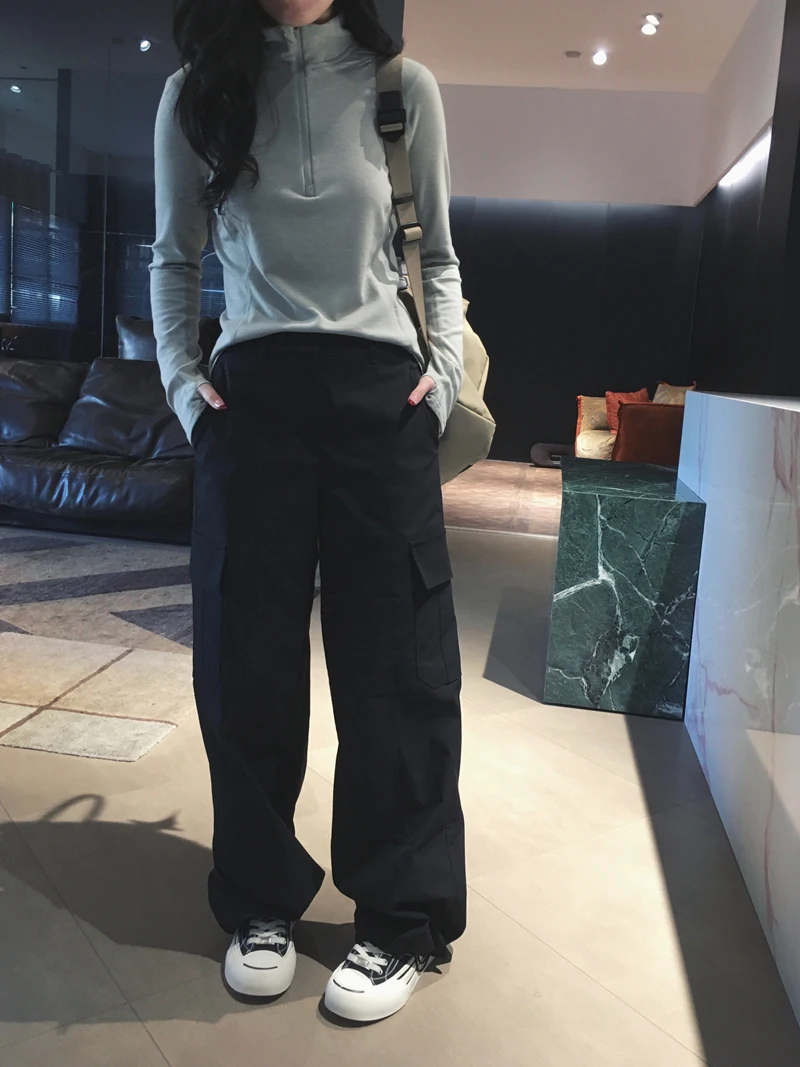 

Женские повседневные брюки Cuijia из высокоплотного полиэстера с наполнителем из верблюжьего пуха, широкие штанины, высокая талия, зимние, модные