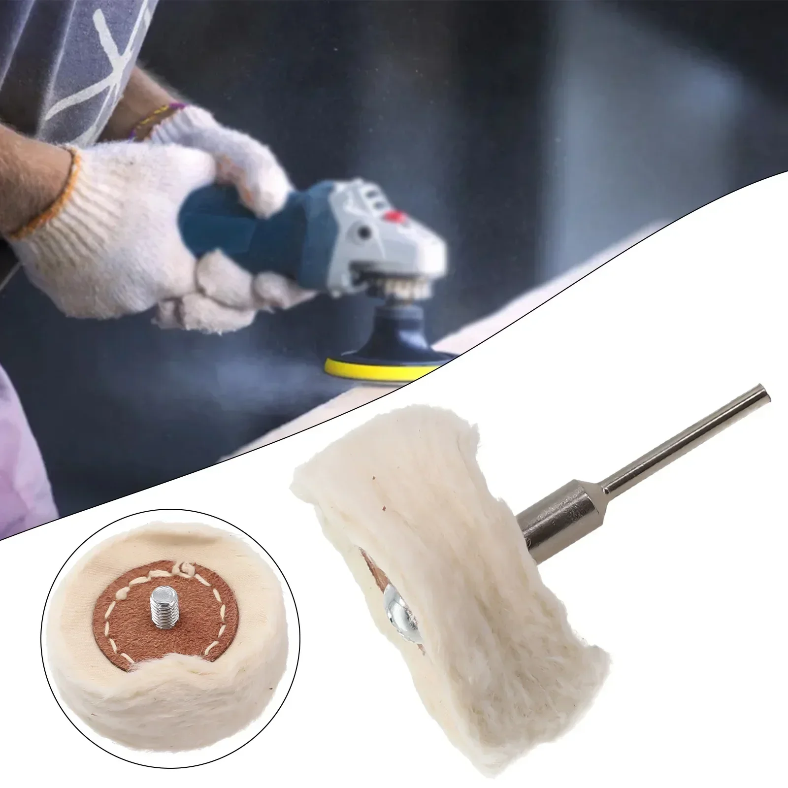 1 Pcs 50mm Polish Cloth Wheel Brush Head Grinder Shank Buffing Accessory Rotary Tool  For  Metal Jade Jewelry Hardware
