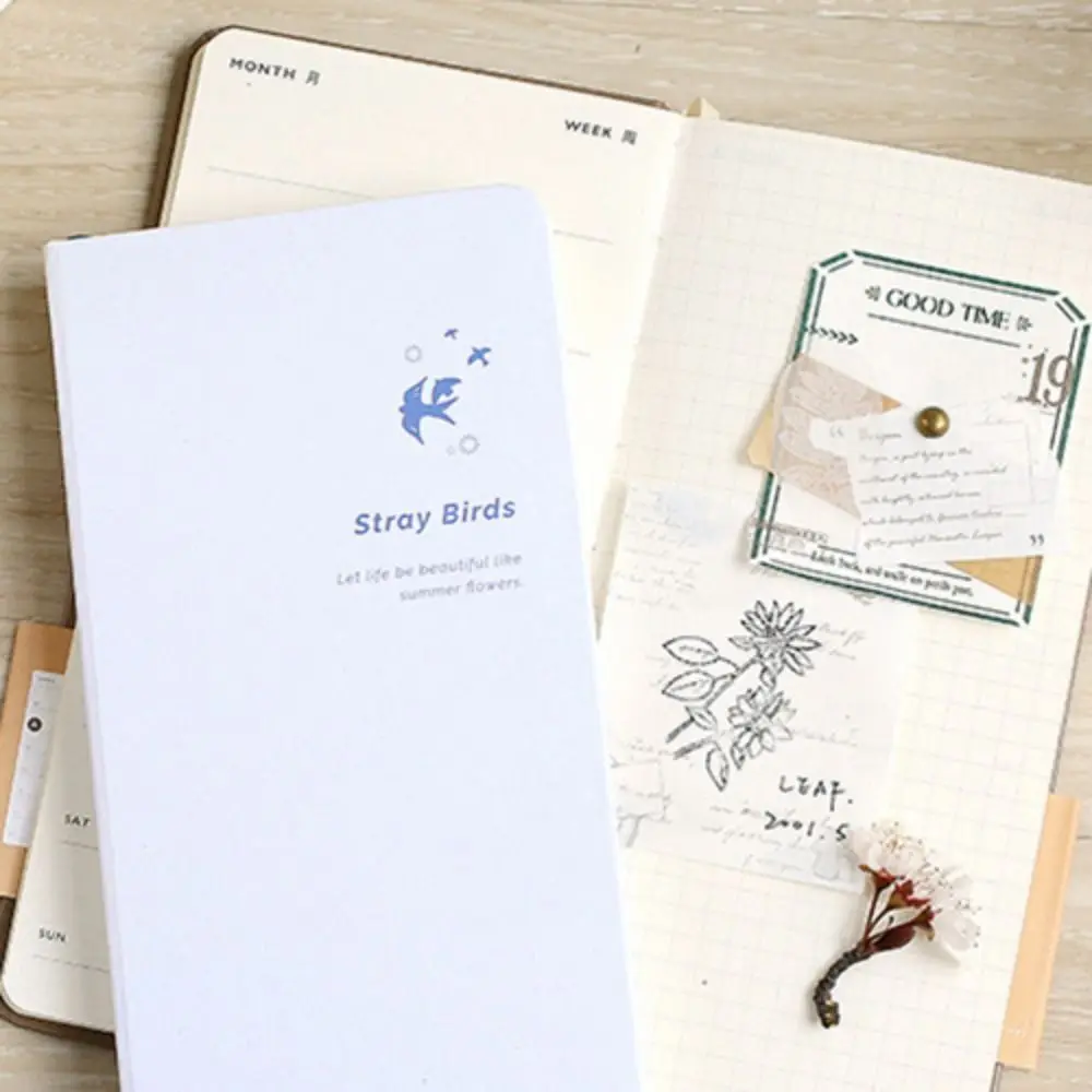168 Pages Agenda Planner Notebook Multifunction Creative 180° Lay-Flat Notebook Art Forest Series Thick Paper