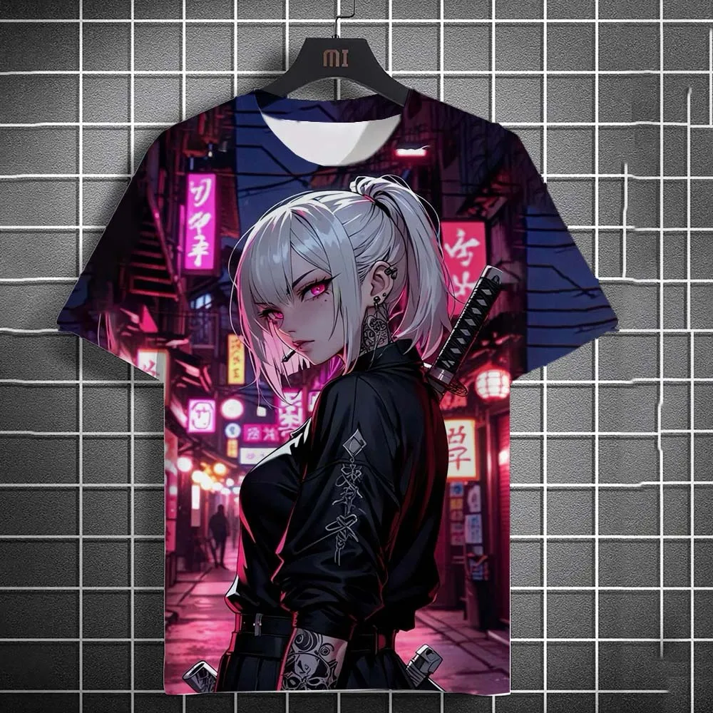 Anime-Muster 3D-Druck Herren T-Shirt Japanischer Stil Lässig Atmungsaktiv Freizeit Schnelltrocknend Outdoor Streetwear Stil Sportbekleidung – Detail 9