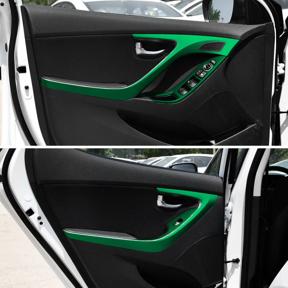 For Hyundai Elantra MD 2012-2016 Interior Central Control Panel Door Handle Carbon Fiber Stickers Decals Car styling Accessorie