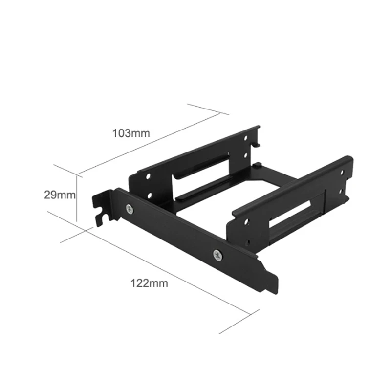 #22A Consumer Electronics,2 x 2.5 Inch HDD / SSD Mounting Bracket,SSD Mounting Bracket for PCI,black