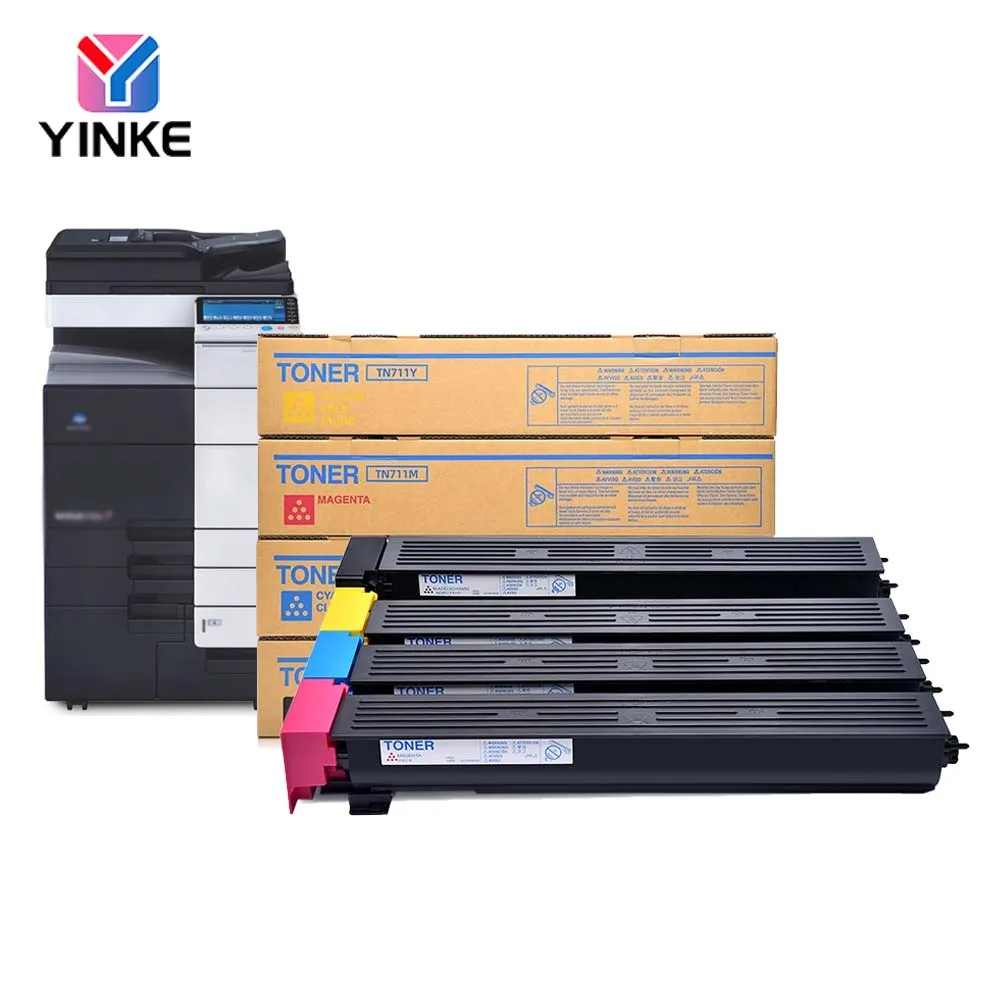 1PCS TN711 Toner Cartridge For Konica Minolta Bizhub C654/C754/C654E/C754E High Quality Compatible Copier Toner