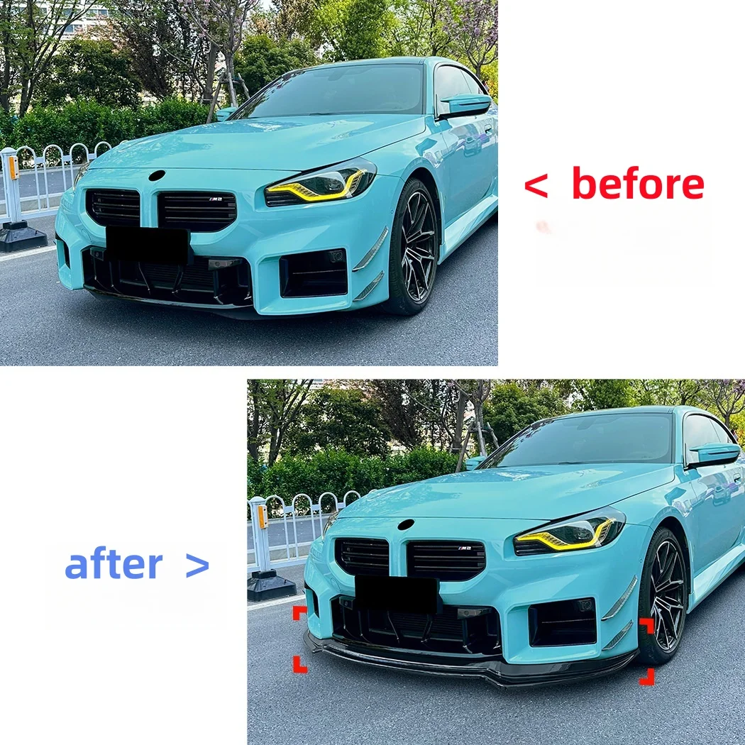 

Накладка-сплиттер на передний бампер, диффузор, защита для BMW 2 серии M2 G87 2023+, передний спойлер-«лопатка», внешний обвес