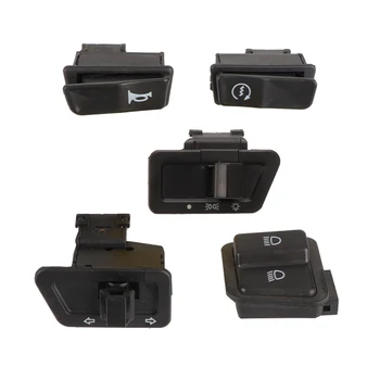 5 Stuks Motorcycle Head Light Hoorn Dimmer Turn Starter Enkele Schakelaar Knop Voor GY6 50cc 125cc 150cc Bromfiets Elektrische Scooter onderdelen