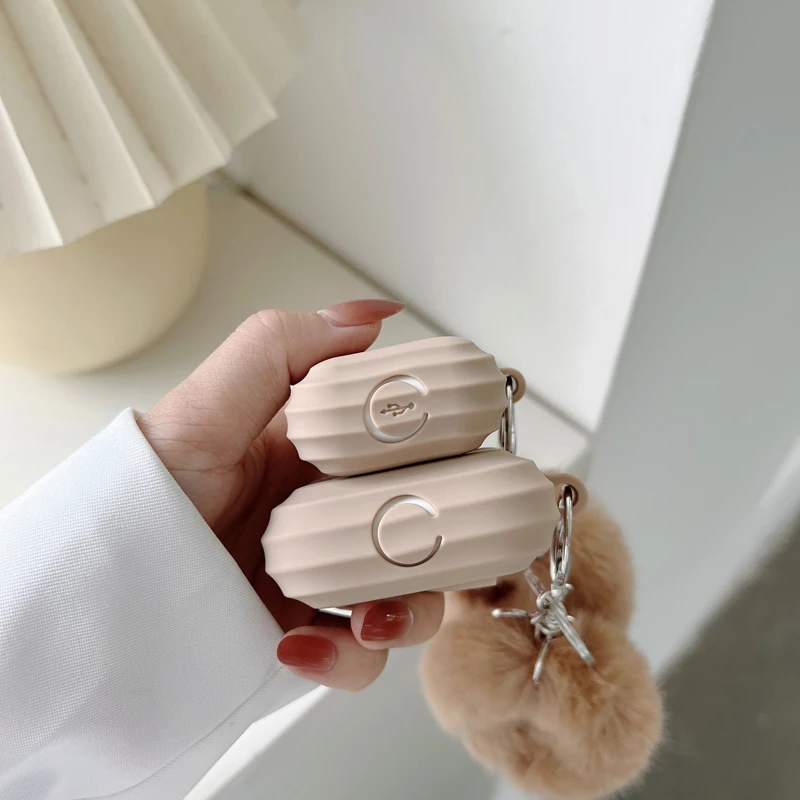 Apple Airpods pro 2/3 Proケース,ペンダント付き保護イヤホンケース,無地の基本的なシリコンケース