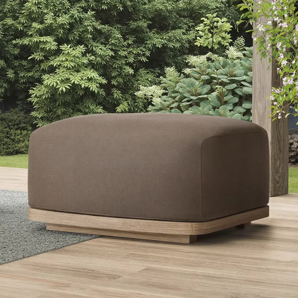 #Teak Outdoor Furniture Garden Teak Solid Wood Footstool