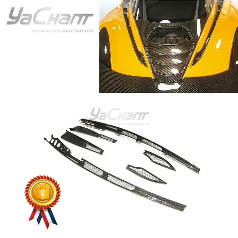 

Car-Styling Dry Carbon Fiber Hood Vents Fit For 2018-2020 720S Coupd OEM Style Engine Hood Side Air Intake Vents Replacement