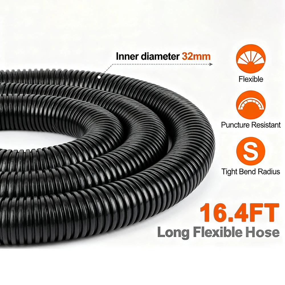 Vacuum Cleaner Hose Telescopic Tube Full Set of Multi-Caliber Conversion Connectors Household Car Washing Machine Dust Removal V