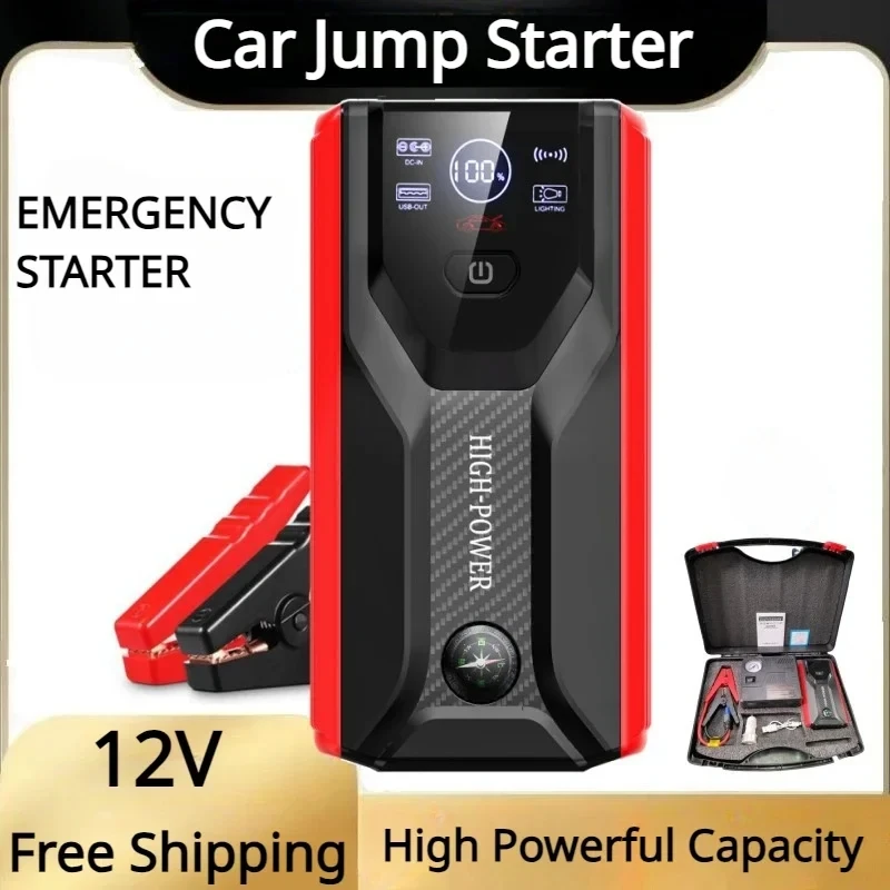 12v Car Jump Starter 28000mAh Automotive Battery Charger Portable Power Bank Booster for Car Starting Air Compressor for Tires