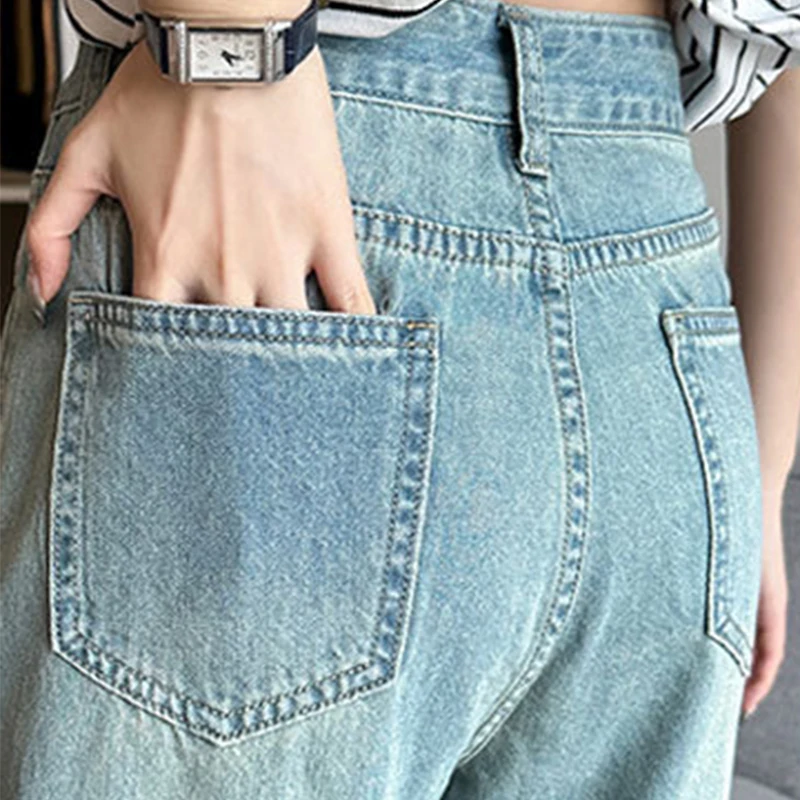 High Waist Straight Vintage Jeans Casual Wide Leg Pants Baggy Korea Loose Vaqueros New Fashion Women Streetwear Denim Pants