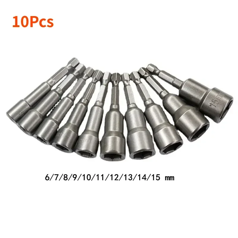 

Nut Driver Set 6-19mm with 65mm Sleeve Nozzles for Power and Impact Drivers