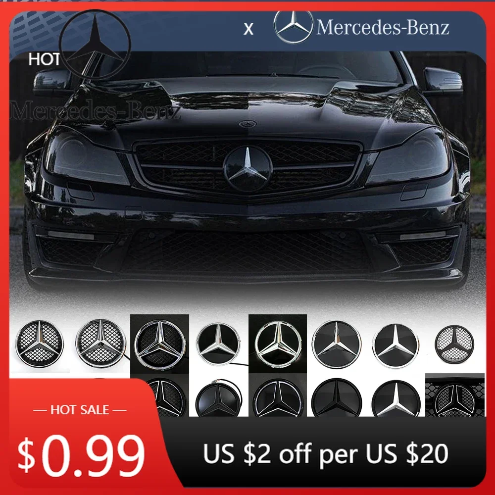

Car Sticker Car Front Grill Logo Light Mirror Face LED Badge For Mercedes Benz 08-14 B-Class W245 B180 C-Class W204 C200 C250 C3