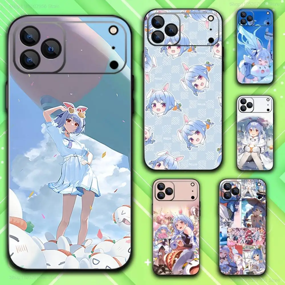 

U-Usada-S Cute P-Pekora Phone Case For iPhone 17,16,15,14,13,12,11,Plus,E,Air,Pro,Max,Mini Black Cover