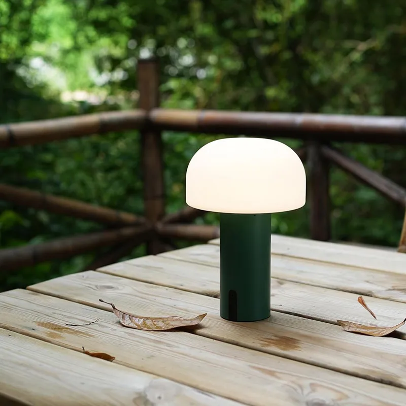 

Cordless Mushroom Table Lamp USB Charge Bedside Lamps Touch Control Portable LED Night Light Outdoor Table Lightings for Camp