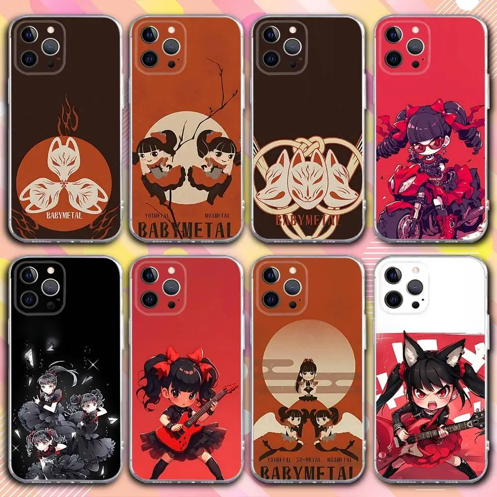 

B-Babymetal Girl Idol Phone Case For iPhone 17,16,15,14,13,12,11 Pro,Max,Plus,X,XS,XR,SE4,E Mini Transparent Soft Cover