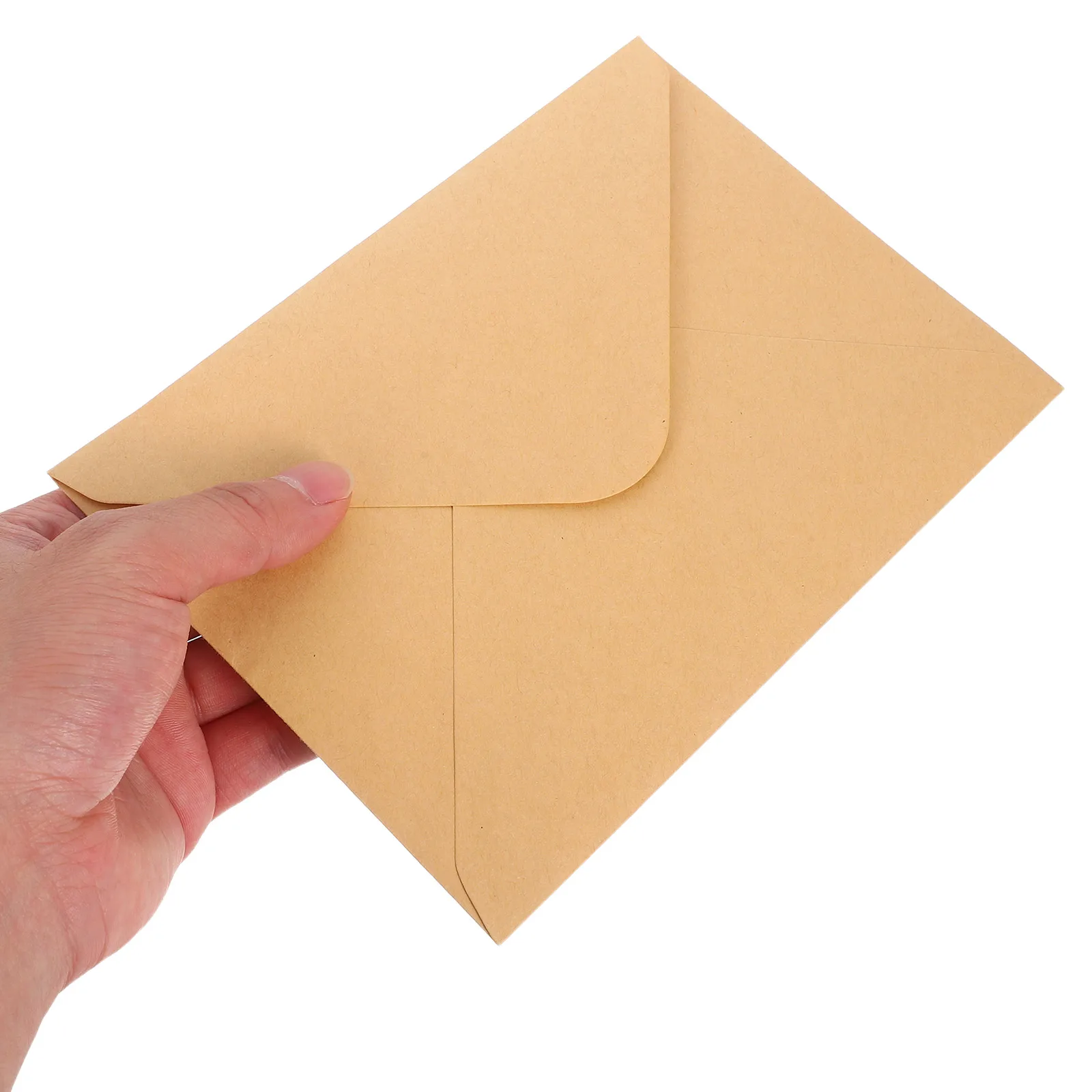 

100pcs Kraft Paper Brown V Flap Invitation Envelope Pockets Greeting Cards Wedding Invitations Thank You Letters