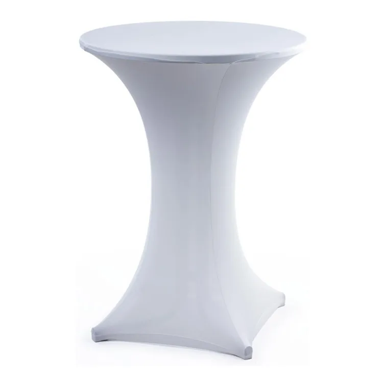 High Stretch Round Tablecloth Cocktail Spandex Table Cloth Bar Hotel Wedding Party Table Cover 60/80cm Diameter Multi-color