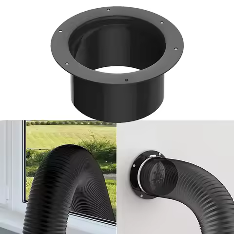 Vent Pipe Adapter Duct Joint Wall Flange Connector 75/100/125/150mm Durablity For Ventilation Pipe Ventilation Pipe Air Ducting