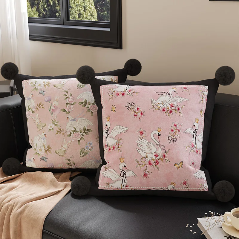 

Modern Simple Style Sofa Living Room Pillowcase with Core Backrest Waist Pillow High Grade Window Bedroom Bed Head Pillow Cus...