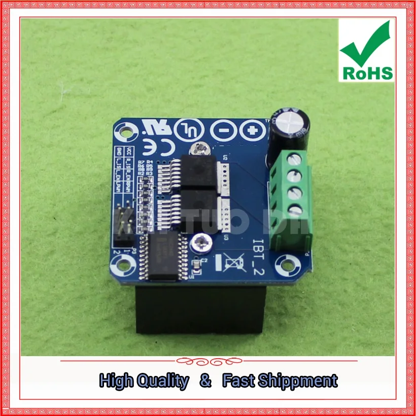 BTS7960 Smart Car Motor Driver Module 43A Current Limiting Control Semiconductor Refrigeration Drive Board