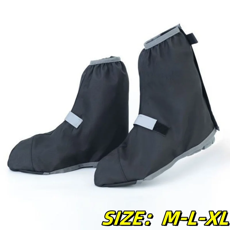 Wasserdichter Oxford-Schuhüberzug für regnerische und schneereiche Tage, zum Wandern, Angeln, als Überschuhe für Motorrad, Radfahren, regenfest, wiederverwendbar, Schutz für Stiefel und Schuhe – Detail 3