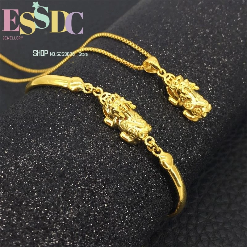 Hot Sale Mascot Pixiu Pendant Vietnam Sand Gold Transfer Luck Bracelet Lovers' Fashion Gifts Wholesale