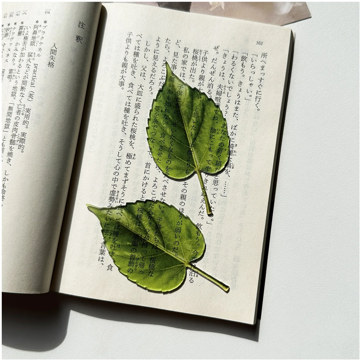 لطيف الأصلي عالية الجودة لاكي الأخضر أربع أوراق البرسيم المرجعية الاكريليك شفافة ورقة طالب القراءة المرجعية #5