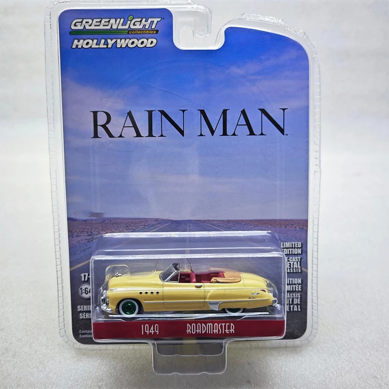 Greenlight 1:64 Rain Charlie Babbitt's 1949 Lowrider Convertible Green Machine Series Alloy Die Casting Model Collect Ornaments