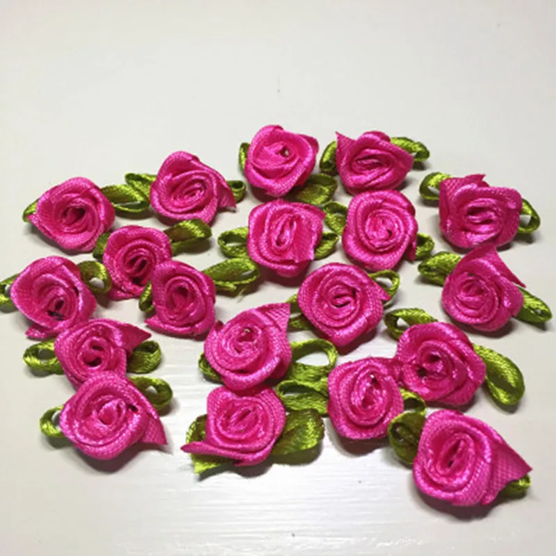 10pcs Rose Patch Flower Applique Cotton Fabric Sewing Dress Doll Accessories Trim Patches Stickers Clothes Parche parches ropa