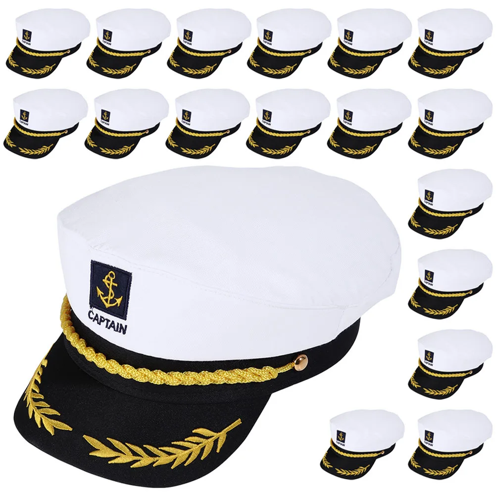 

20pcs Sailor Hat Plastic Table Decor Boat Captain Hat For Party Stage Cosplay Costume Accessory Marine Yacht Outfit Hats
