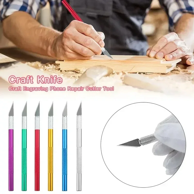 1-3pcs Blade Knife Craft Cake Cutter Non Engraving -slip Sculpture Carving with Metal Scalpel
