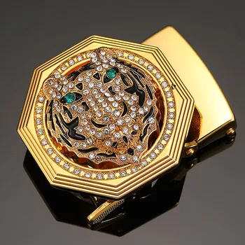 Fibbia in lega con testa di tigre da 3.5cm edizione coreana accessori per fibbia automatica in lega di alta qualità per affari di lusso da uomo di moda