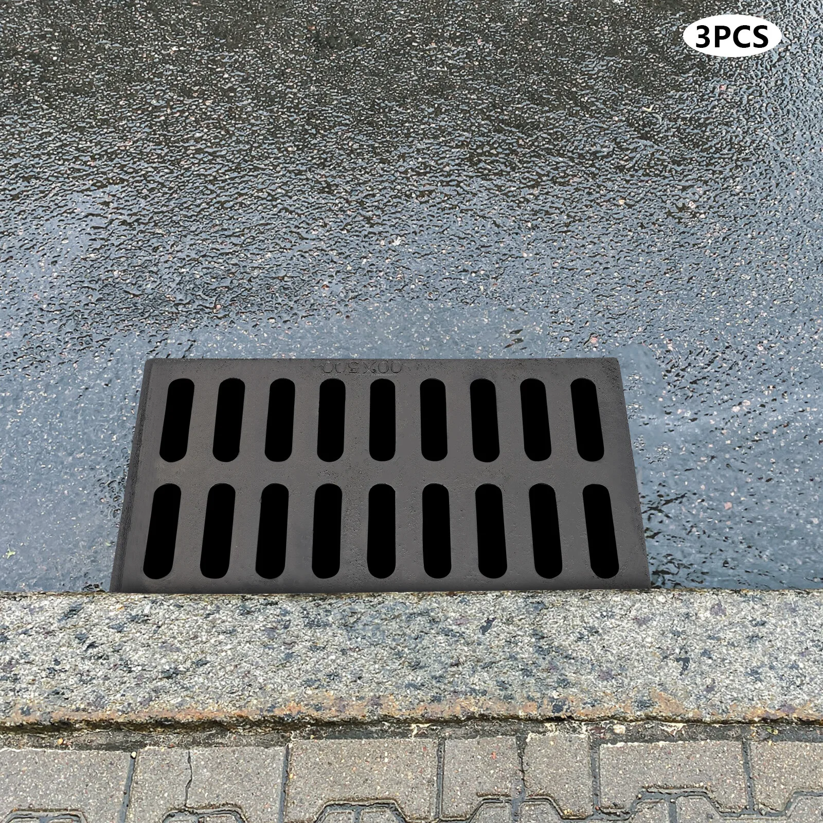 تصريف أرضي متين، حديد زهر مجاري، مضاد للتآكل، سعة 110211 رطلاً، منع التسرب، سهل التركيب