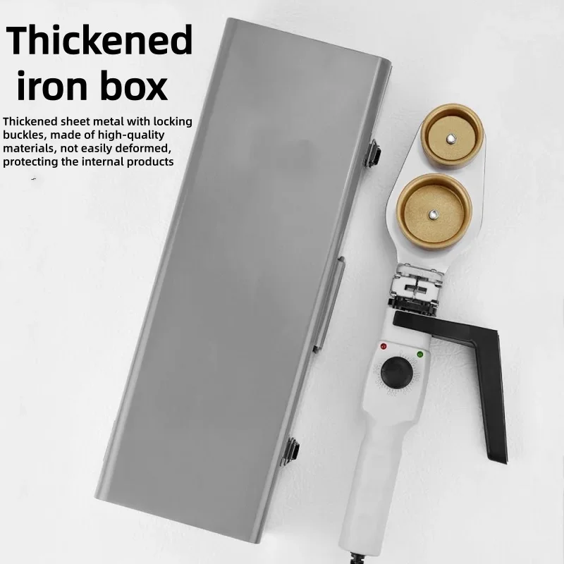Portable PPR Pipe Hot‑Melting Welding Implement Plastic Pipe Socket Fusion Equipment with Copper Die Heads & Carry Case