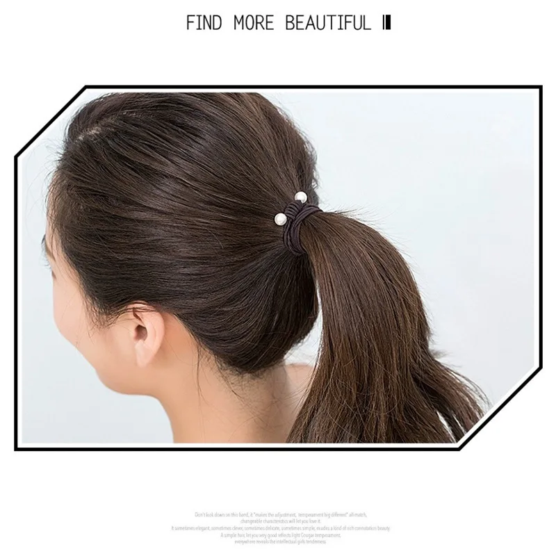 10PCS/Set Hair Ties Elastic Rubber Bands Women Basic Hair Bands Headband Hair Ropes Ties Simple Fashion Hair Accessories Lady