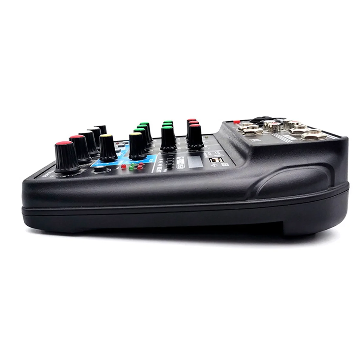 SCLS Professional 4 Channel Digital Mixer Sound Card Microphone Mobile Phone Live Broadcast Recording DJ Audio Equipment(US)