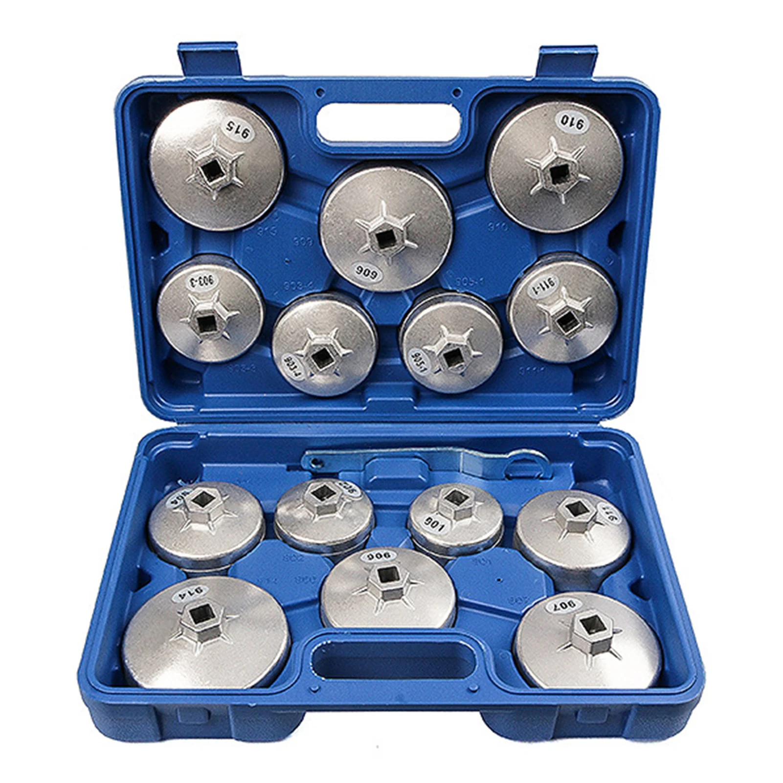 15pcs Car Oil Filter Cap Type Wrench Adjustable Oil Filter Removal Tool Universal Car Repair Tool Kit Ford Toyota