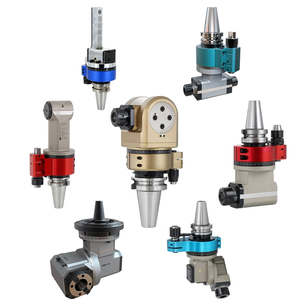 Milling Heads BT40 Chuck AG90 SDC08 Collet BT40 BT50 90 Degree Side-Milling Right-Angle Head with Anti-Interference Extension