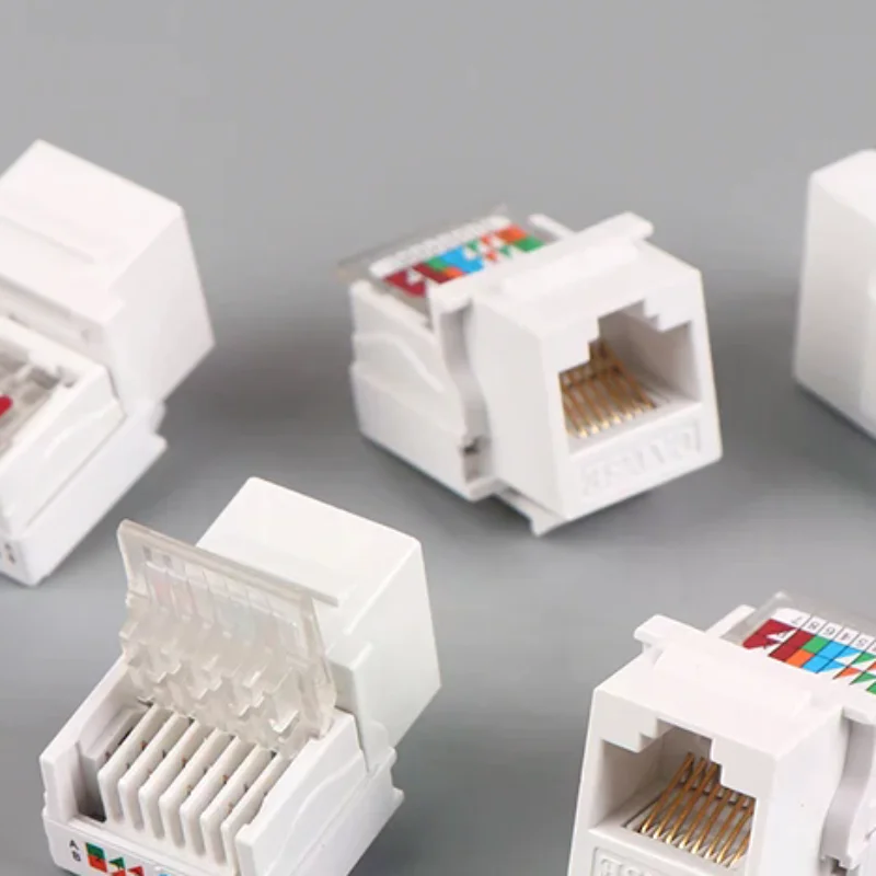 

5PCS RJ45 Connector Information Socket Computer Outlet Cable Adapter Jack Tool-free CAT5E UTP Network cable adapter