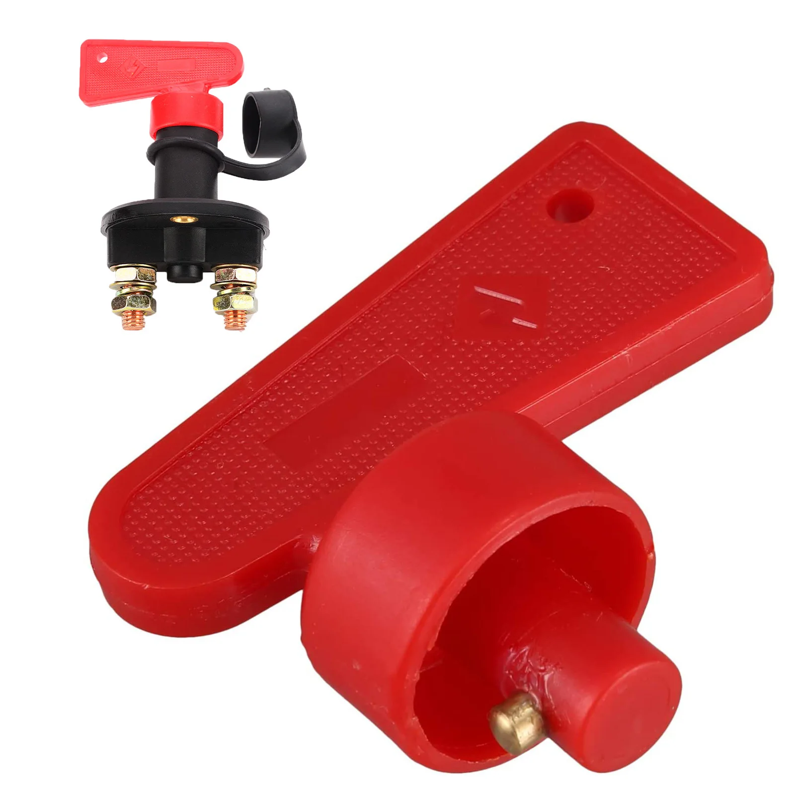 Car Battery Power Switch Disconnect Isolator Circuit Breaker Main Switch Kill Cut-off Switch Insulated Rotary Switch Key Truck