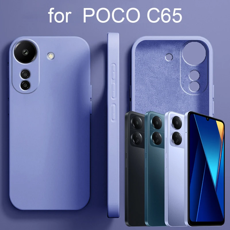 Роскошный оригинальный чехол из жидкого силикона для XiaoMi POCO C65 C 65 POCOC65