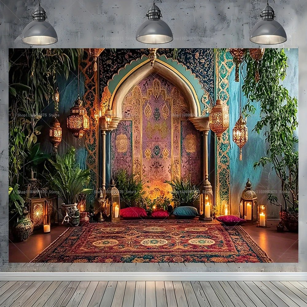

Марокканский дворец фон арабский ближневосточный интерьер дворец фотографии фон для детей детский душ день рождения декор