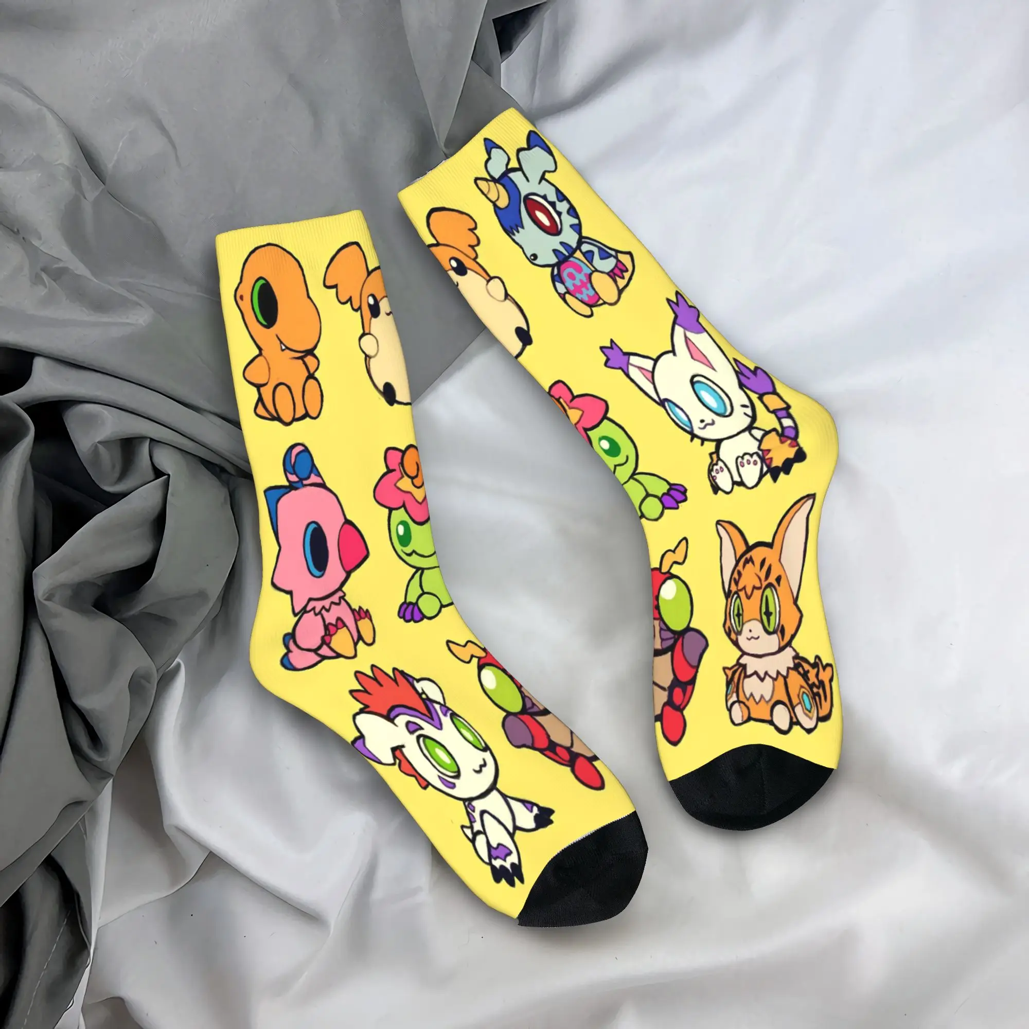 

Agumon Digimon Stockings Leisure Socks Couple Soft Socks Spring Outdoor Custom Non Skid Socks Gift